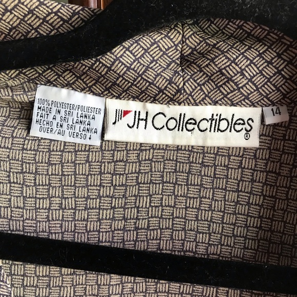 VTG 80s JH Collectibles Shoulder Pad Draped V-Neck Short Sleeve Blouse Size 14 - Picture 8 of 8